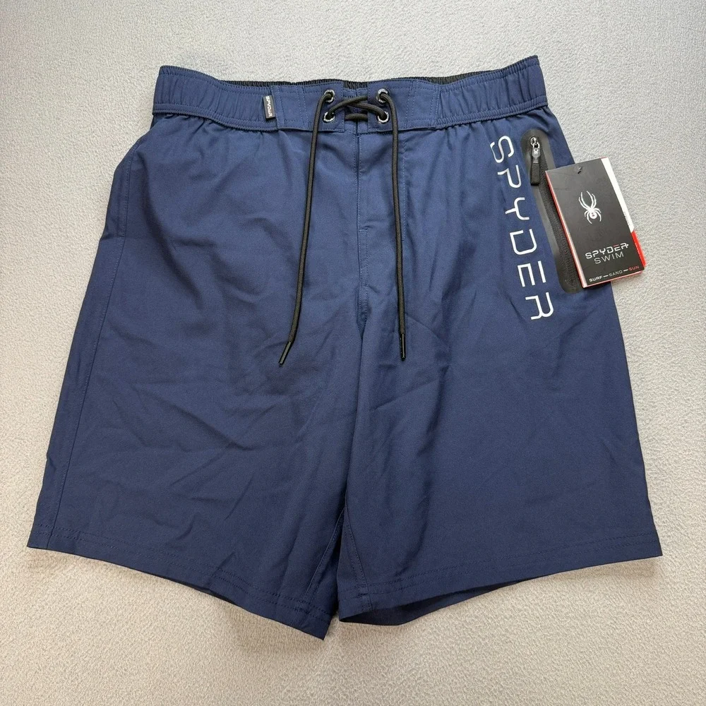 Spyder Surf Sand Sun Board Shorts Regular Fit Small Navy Blue UV Protection Swim